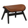 A Conversation Piece Ottoman Footstool Black Oak/Umage Leather Cognac
