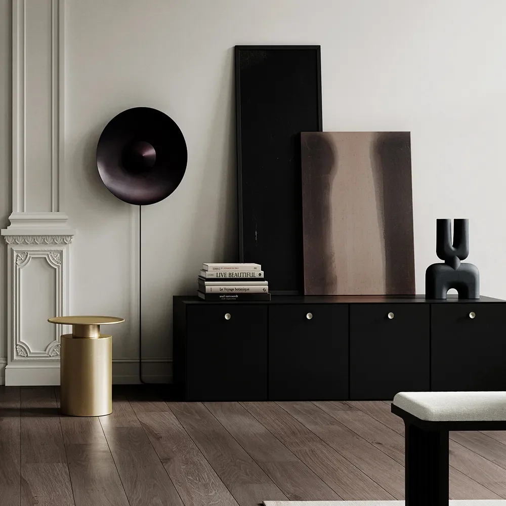 Pillar Table, Tall - Brass