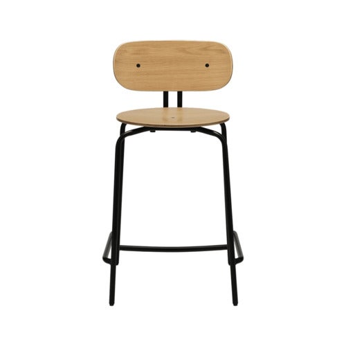  Curious Low Bar Stool Oak/Black