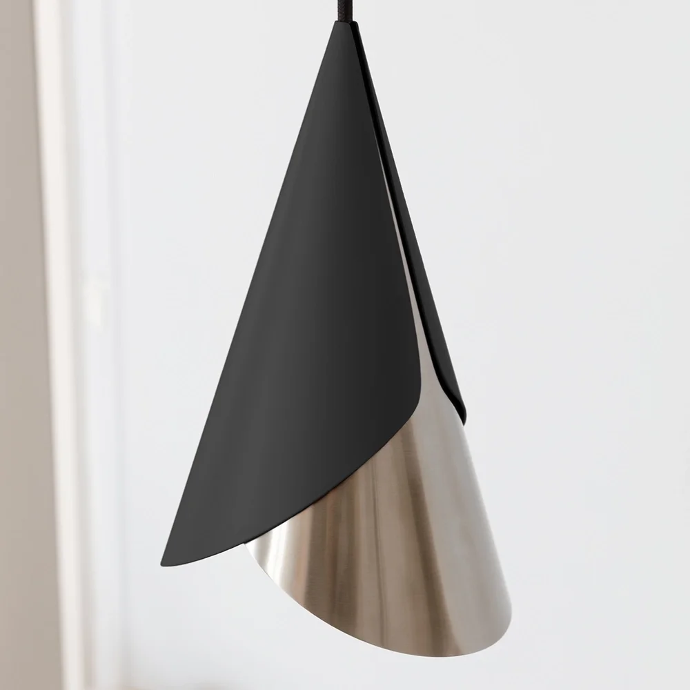 Cornet Lampshade Black/Steel