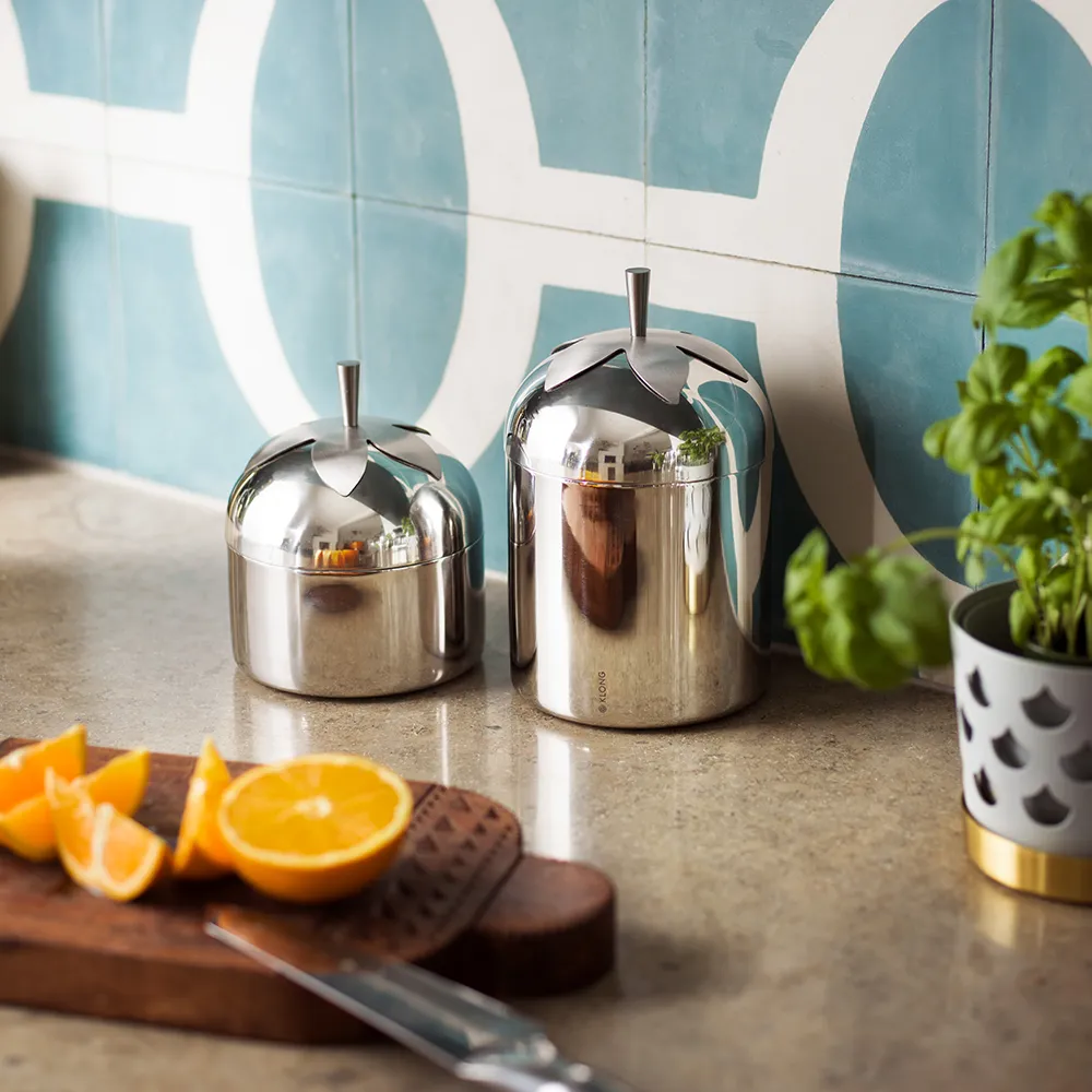 Blad Coffee and Tea Jar Steel Small
