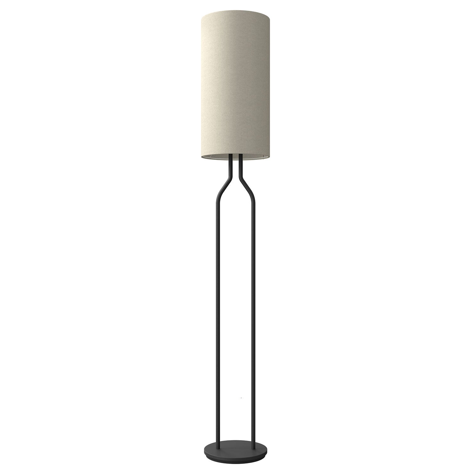 Bottle Floor Lamp Black Texture Excluding Textile Shade