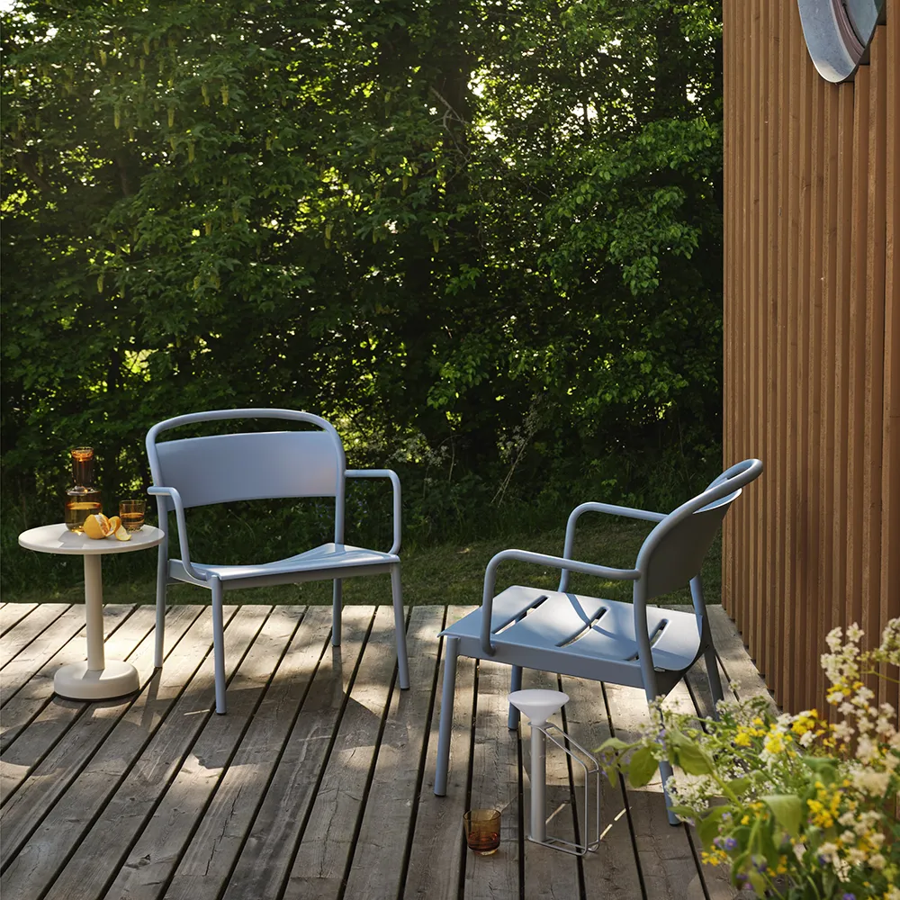 Linear Steel Lounge Armchair Burnt Orange 