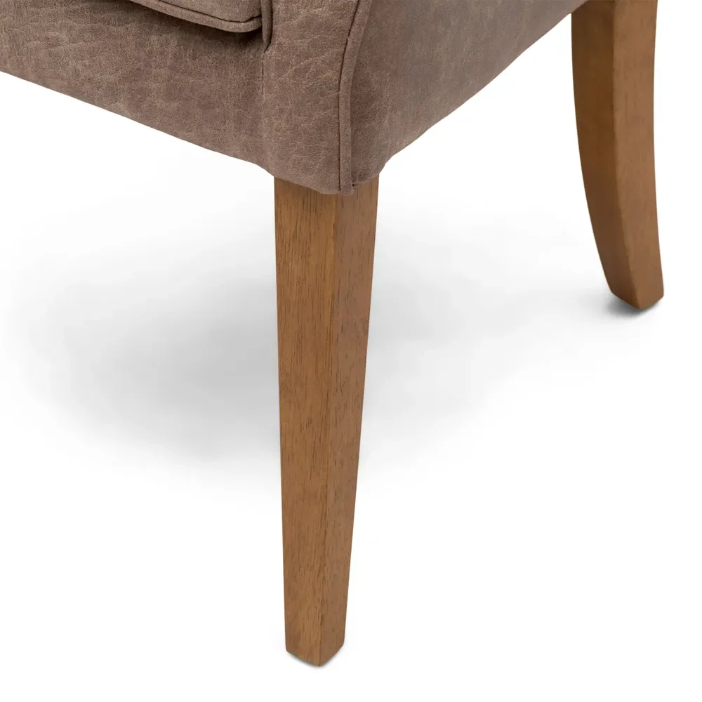  La Scala dining chair with armrests - camel