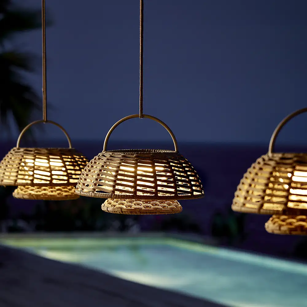 Illusion lamp t/suspension Graphite, Soft Rope