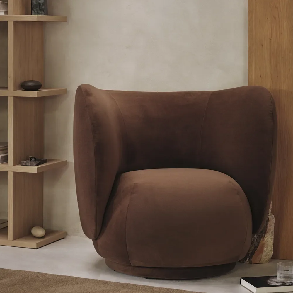 Rico Lounge Rich Velvet - Soft brown