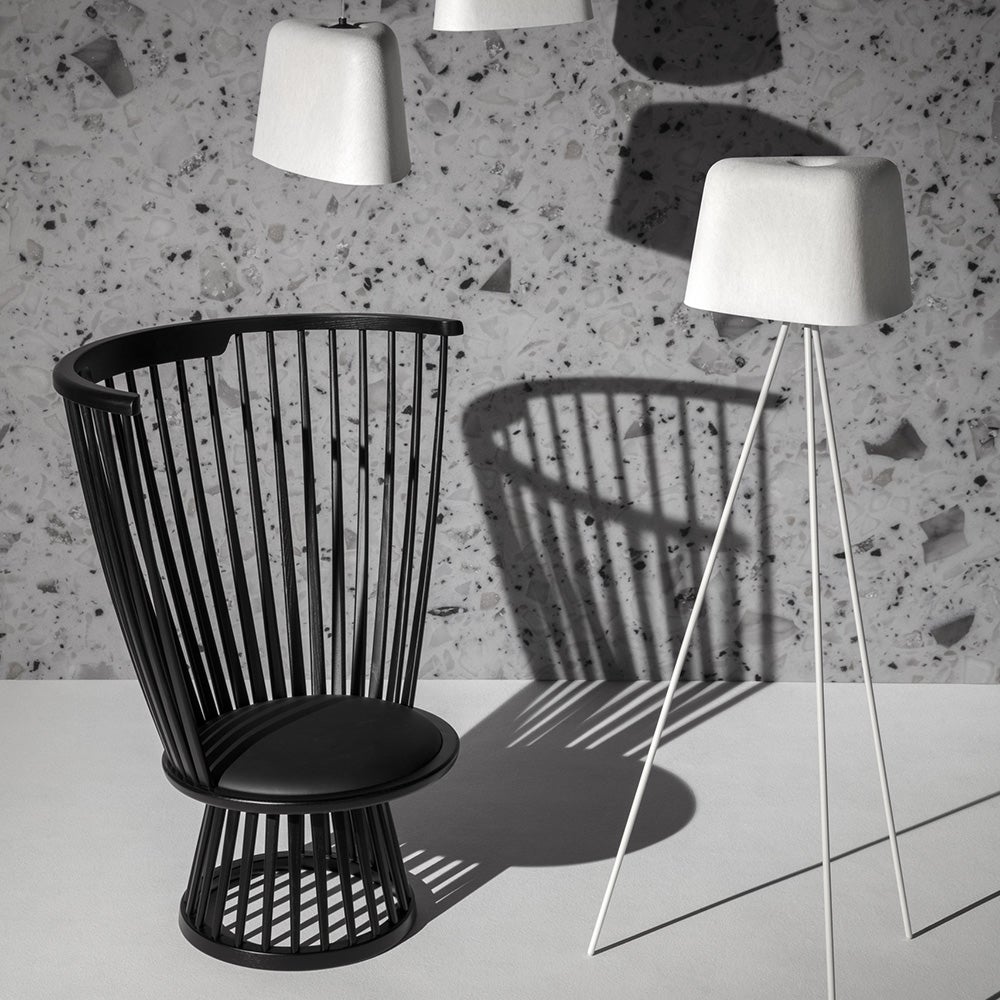 Fan Lounge Chair Black