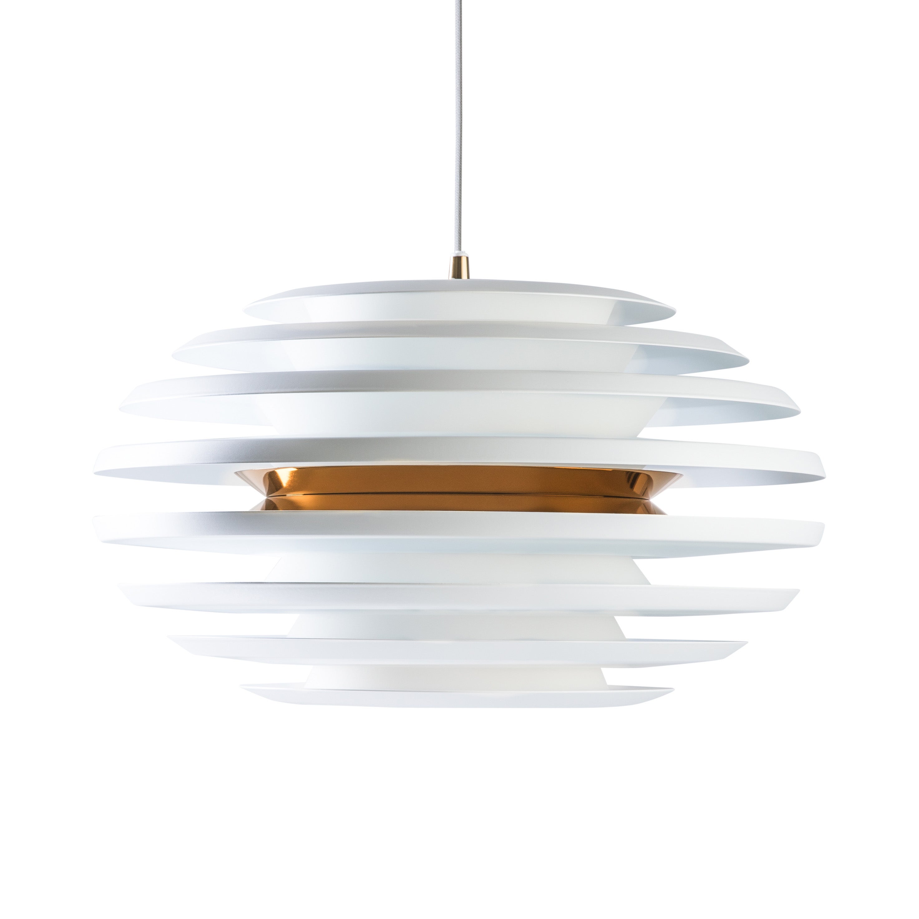 Ellipse Pendant D500 Matt White/Brass