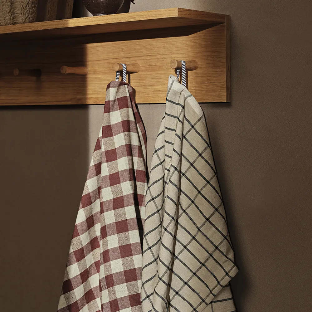 Kitchen towel Hale  Cinnamon/Grey Green