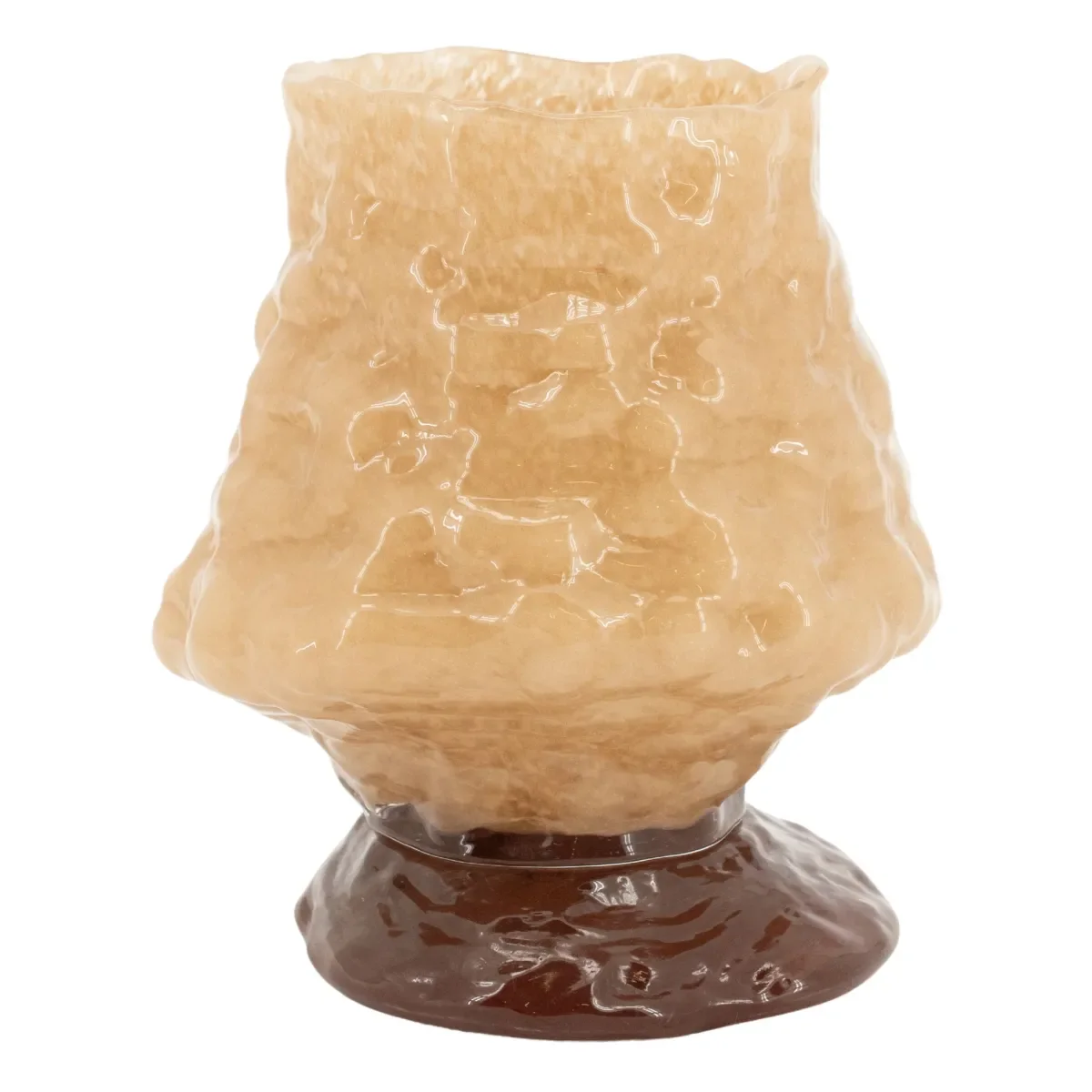 Melte small 14,5x14,5x15,5 cm Glass light brown