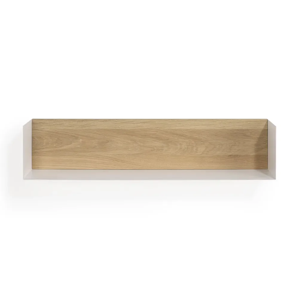 U shelf 70x15 cm oak/white metal