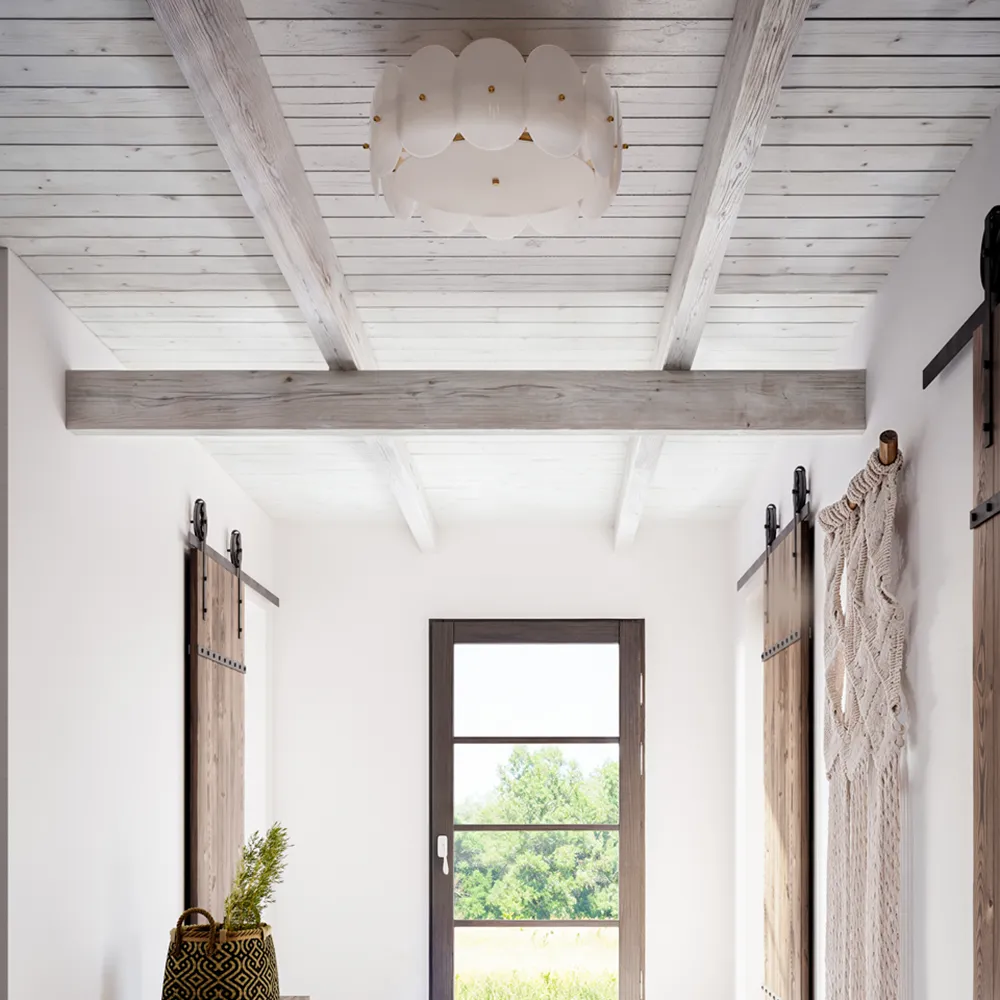 Omlott ceiling light Ø53cm brass/white