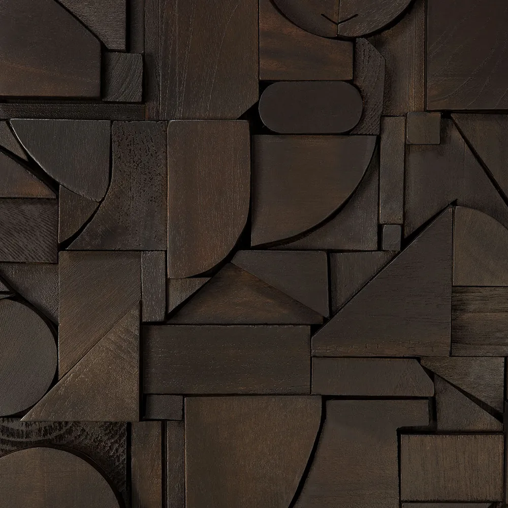 Bricks Wall art 100x100 cm Brown