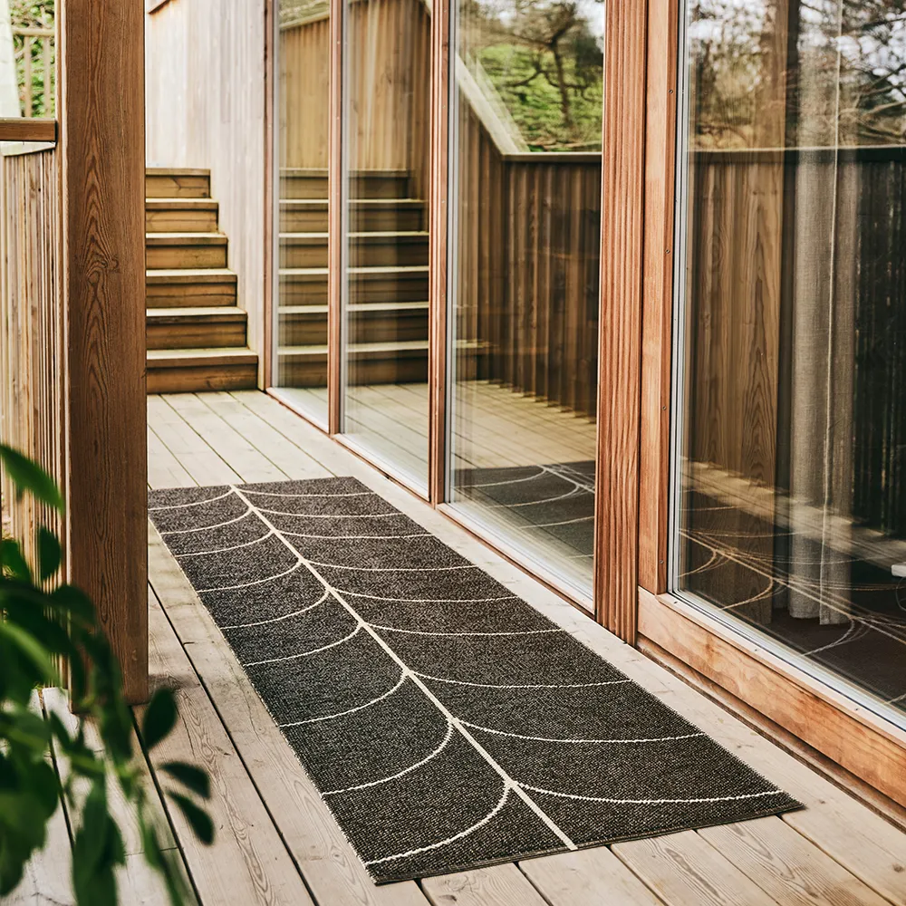 Woven Rug Leif Dark Brown 70x180 cm