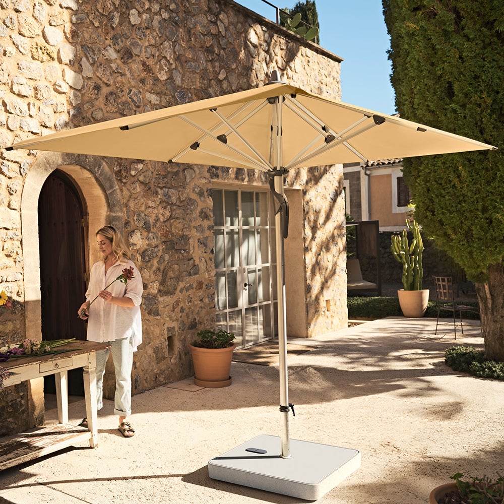 Fortero 250x250 cm parasol alu Cat.2 158 Off white