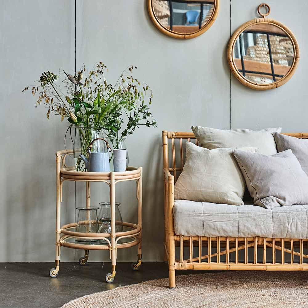 Serving trolley Romeo Rattan Natur