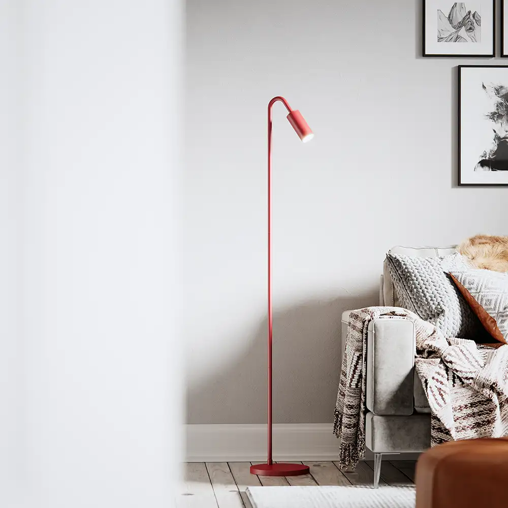 Curve Floor Lamp Dark Red