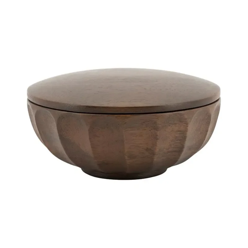 Storage bowl Yori small 13,7x13,7x6,5 cm Mango Wood dark brown