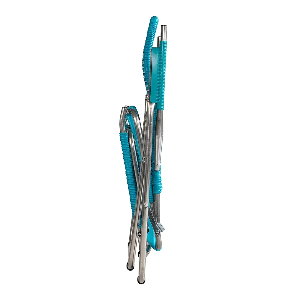 Spaghetti deck chair matt turquoise aluminium