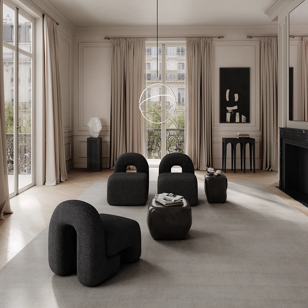 Daiku Lounge Armchair - Deep Taupe