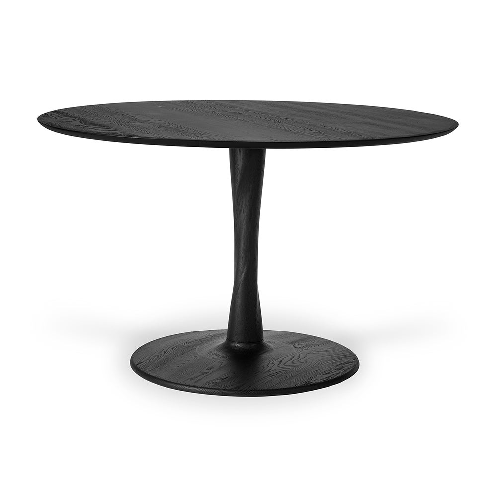 Torsion Dining Table Ø127 cm Black Oak 