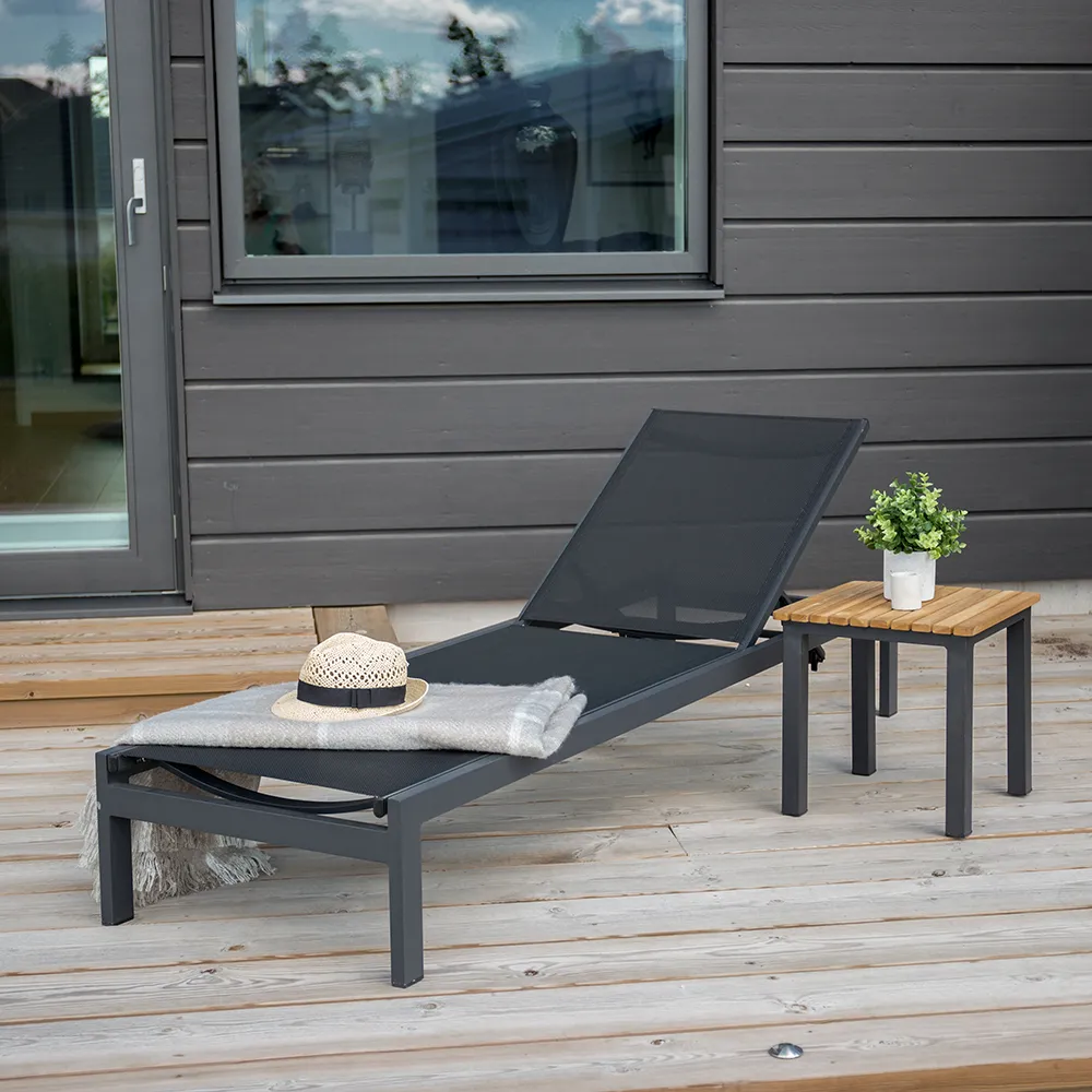 Copacabana Sunbed Black 2-pack