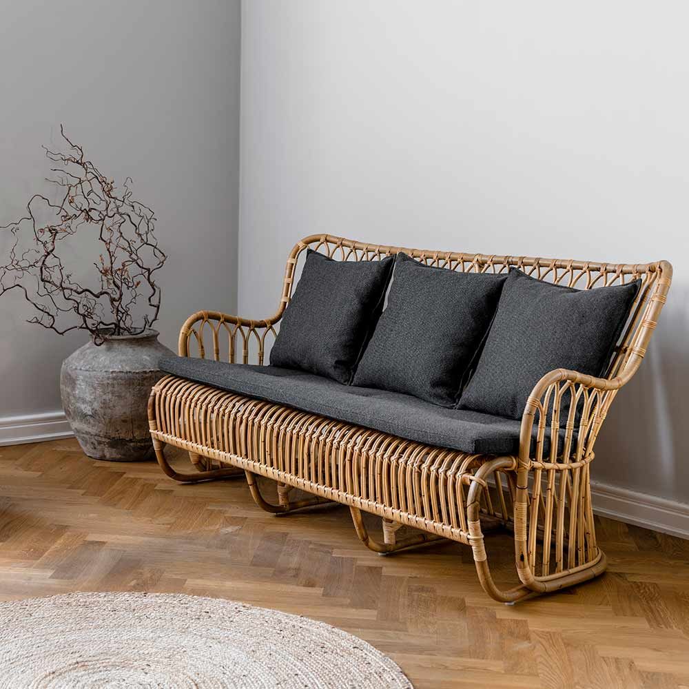Tulip 3-seater sofa Rattan 