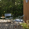 Linear Steel Lounge Armchair Pale Blue 