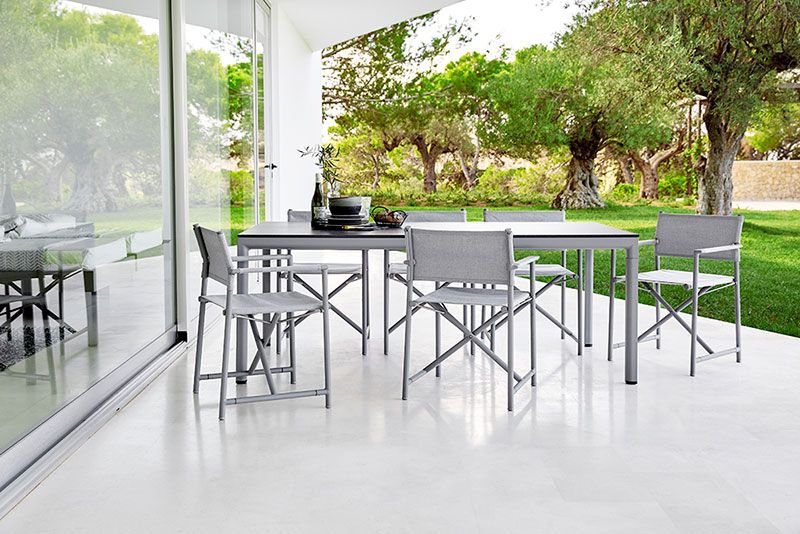 Drop Dining Table 150X90cm Light Grey