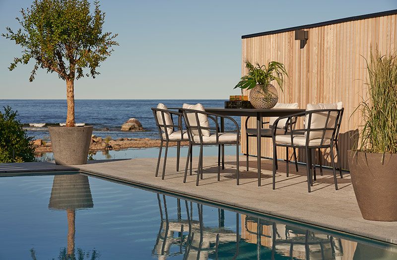 Salto Dining Table 240X86 Cm Dark Grey