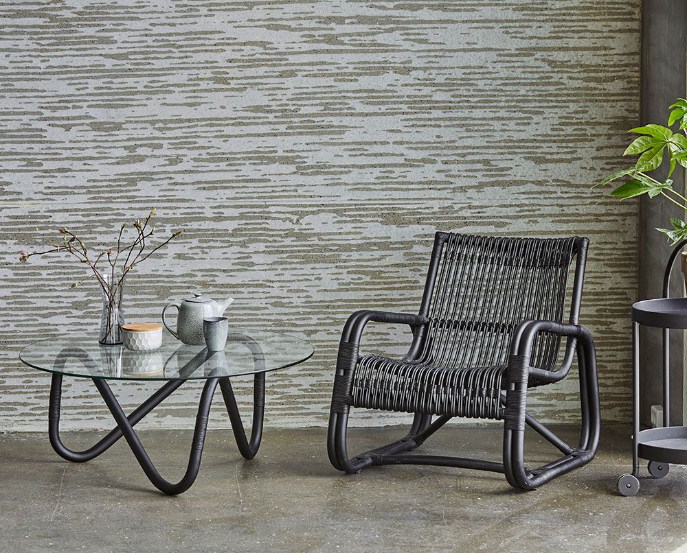 Curve lounge armchair Black