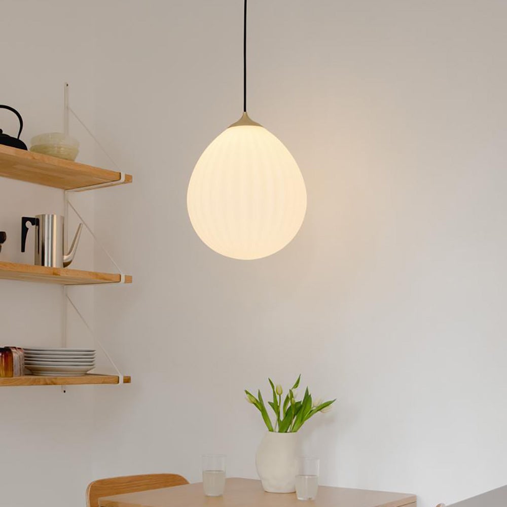 Around the World Lampshade Ø35 cm White/Brushed Bras