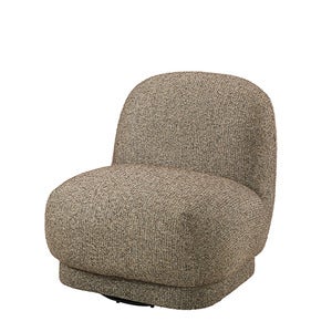 Baxter swivel lounge chair Viva brown