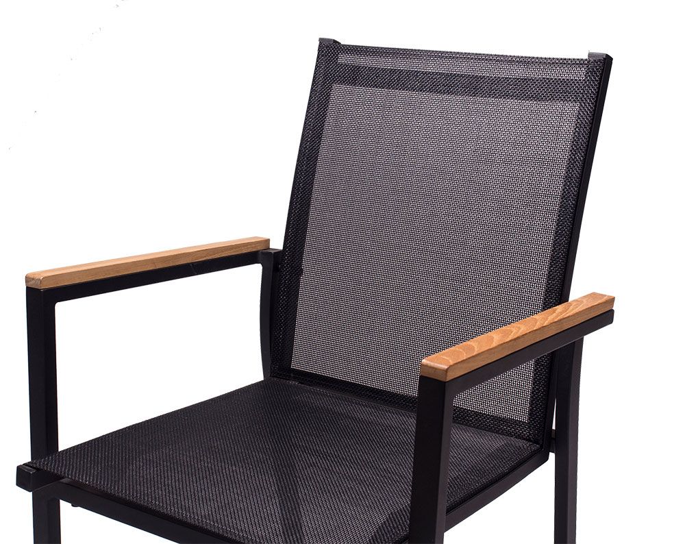Avanti stacking chair black/teak