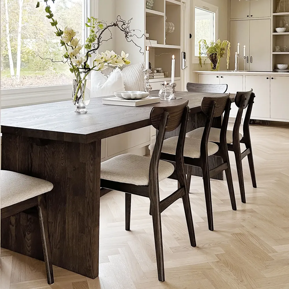 Rodham chair brown oak/beige