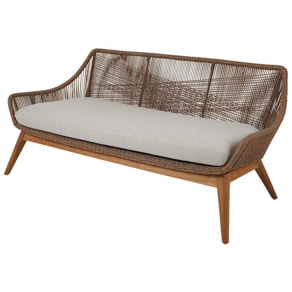 Hassel sofa in teak/art rattan 