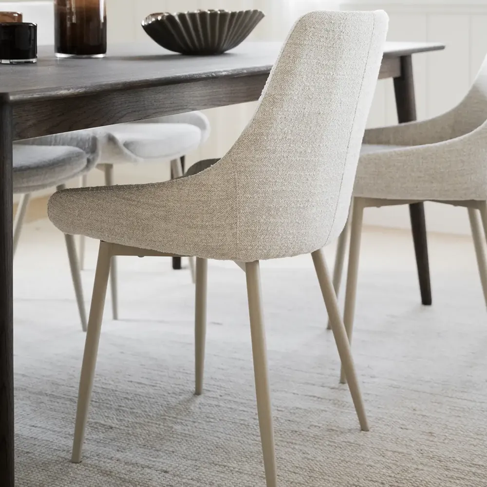 Sierra dining chair light beige fabric