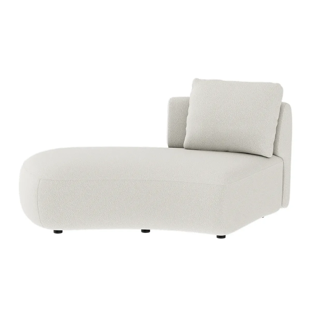 Dixon chaise lounge section left Bouclé cream