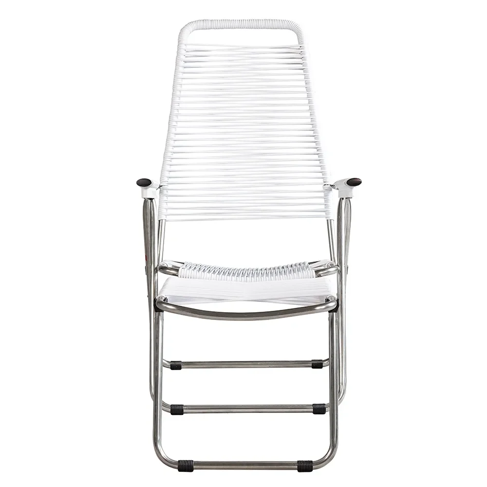 Spaghetti sun lounger white aluminium