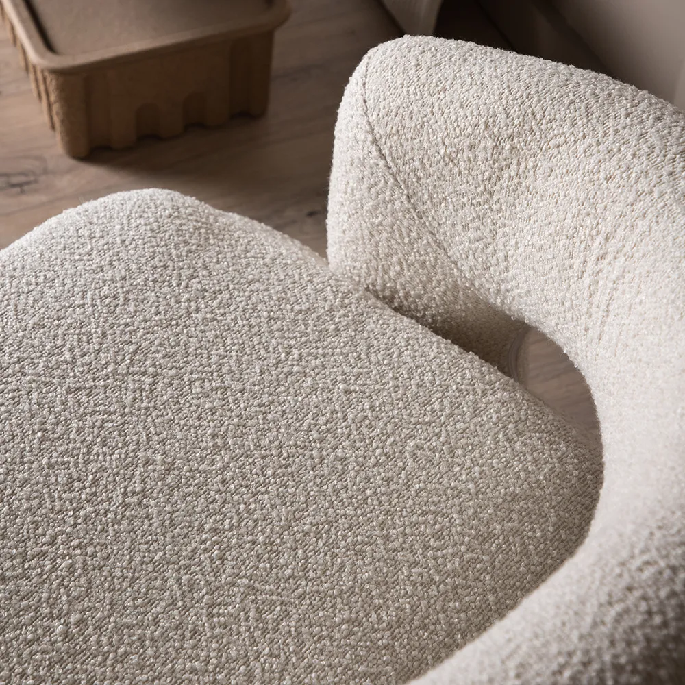 Laurel Armchair White Boucle