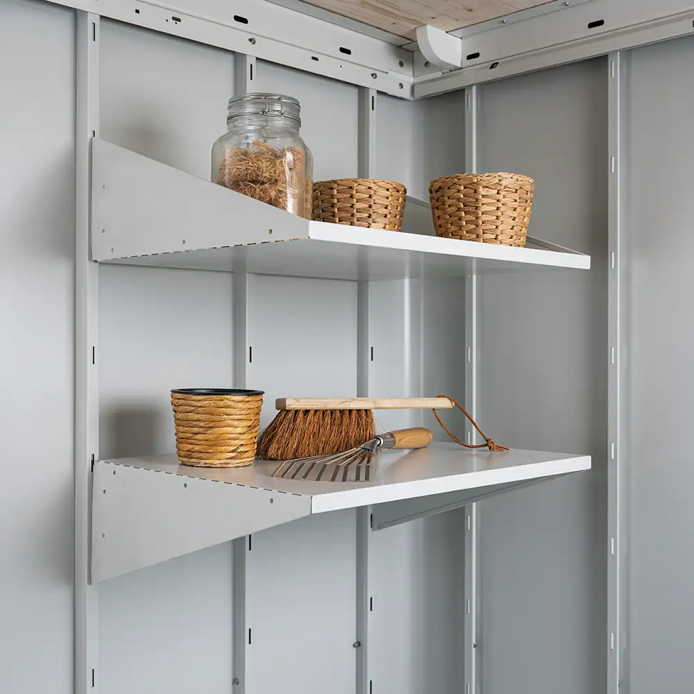 Shelves Garden shed Neo grey white, 2 shelves