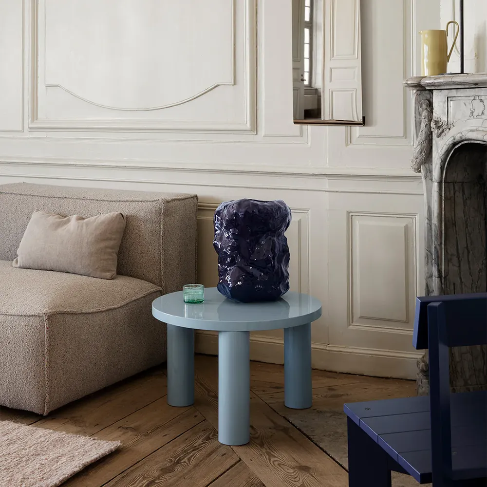 Post Coffee table Ø65 cm - Ice Blue