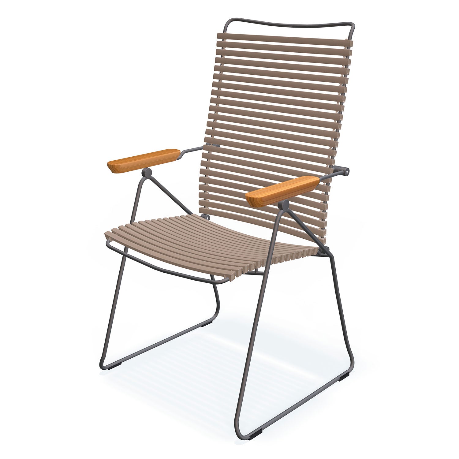 Click Recliner chair sand lamellas bamboo