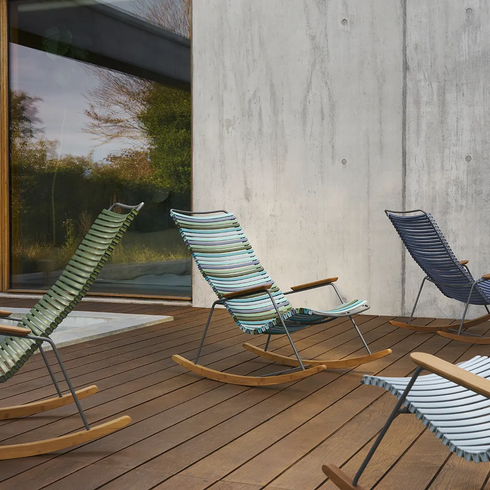 Click rocking chair dark blue