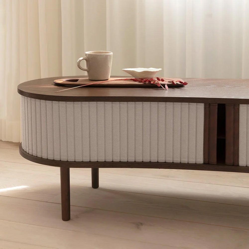 Audacious TV stand Dark Oak/Sterling