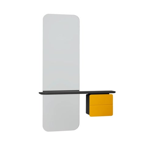 One More Look Mirror Black Oak/ Nuance Orange