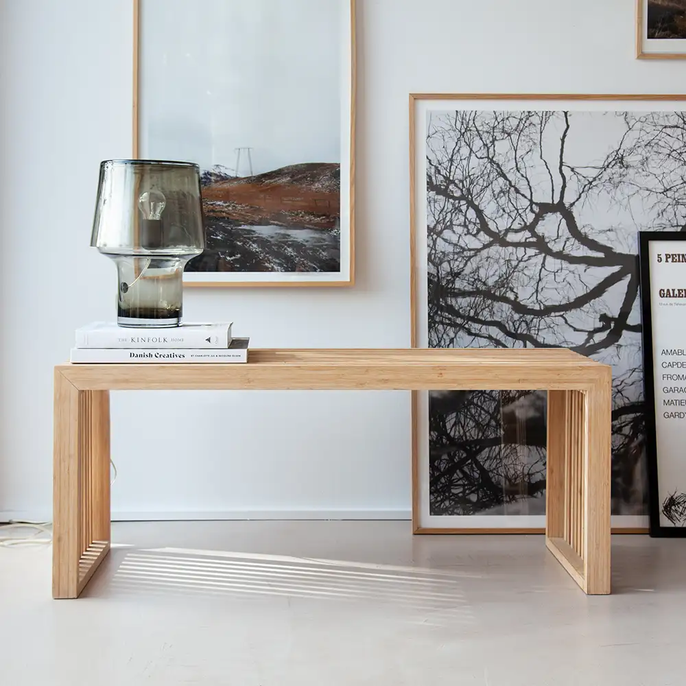 Rib Bench 104 cm Bamboo