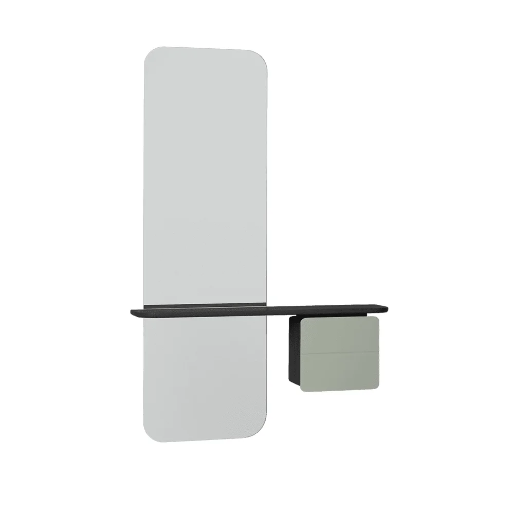 One More Look Mirror Black Oak/ Nuance Olive