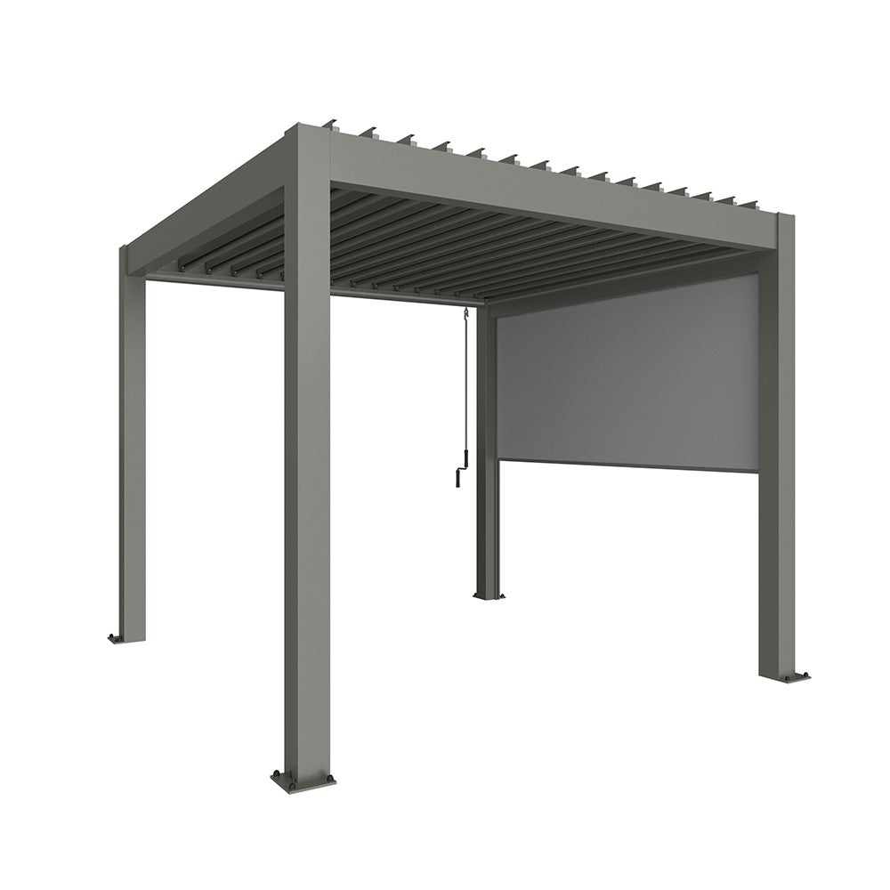 Sun protection for pergola 3 m metallic quartz grey