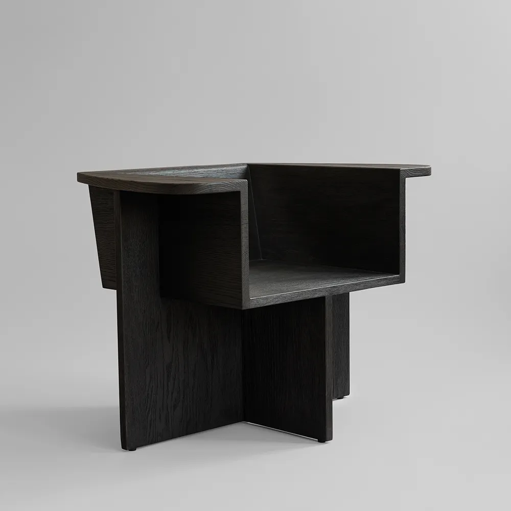 Brutus Lounge Chair - Coffee Black Oak